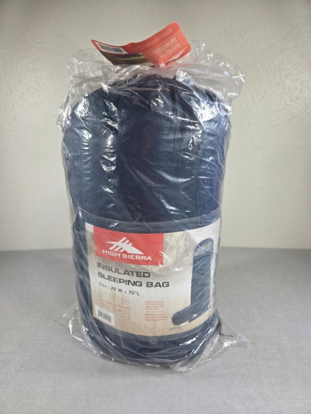 High Sierra Insulated Sleeping Bag 15°F to 30°F Rating Navy Blue 2.2 lbs NWT